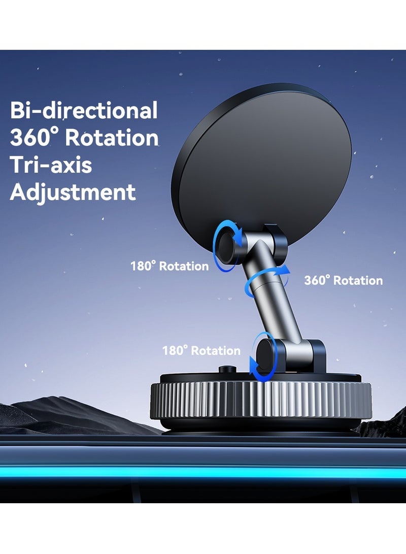 روك حامل هاتف مغناطيسي مطور بالتفريغ الكهربائي بزاوية 360 درجة دوار حوامل هواتف قابلة للشفط لسيارتك حامل هواتف كهربائي قوية لسماعات iPhone وSamsung وجميع الهواتف الذكية وجميع موديلات السيارات - Image 3